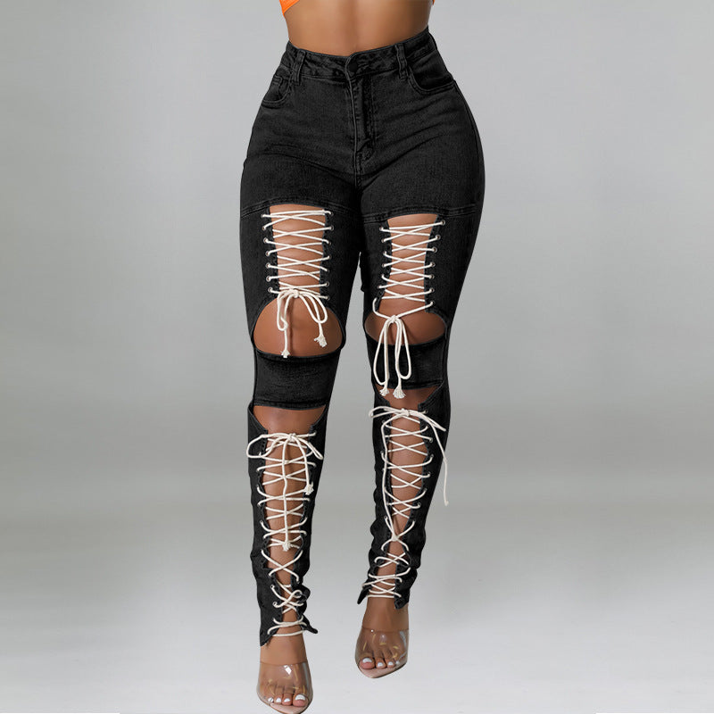 Women's Jeans With Rope