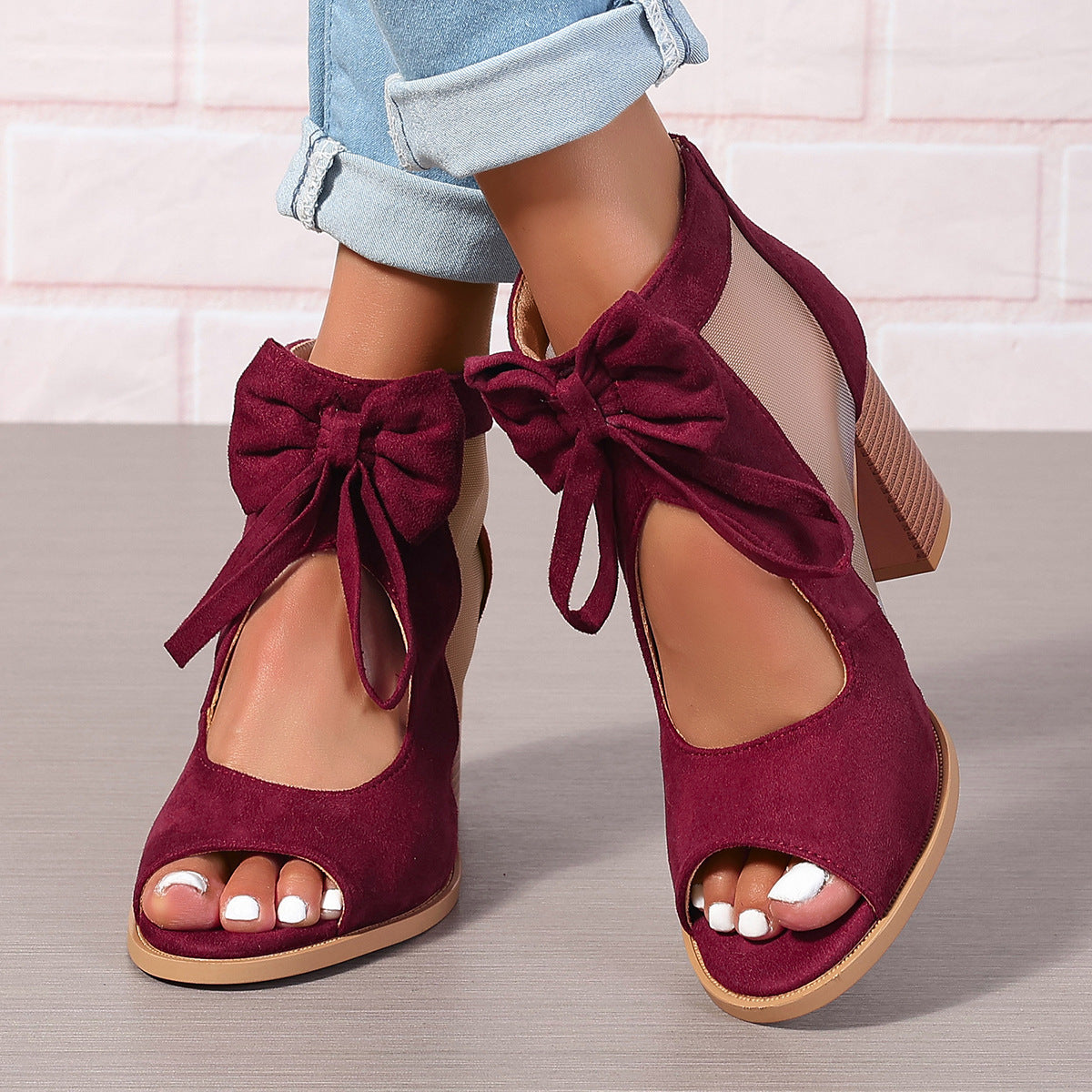 High Heels Women's Bow Sandals
