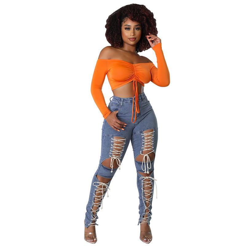 Women's Jeans With Rope