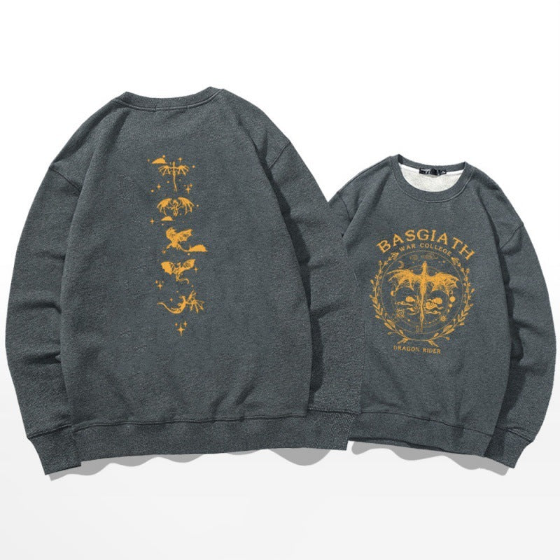 Gold Dragon Fourth Wing Sweatshirt Basgiath