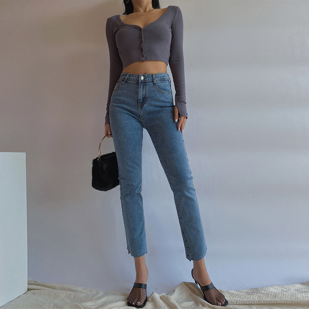 Women's High Waist Slim Slimming Stretch Jeans