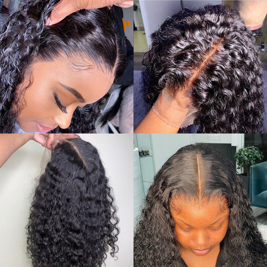 Ensembles de perruques en cheveux humains bouclés