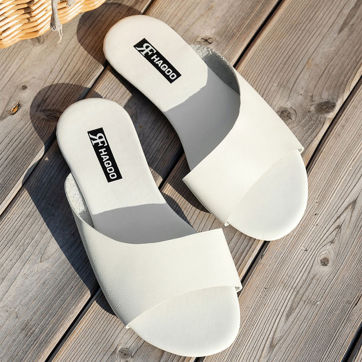 Fish Mouth Flat Slides Summer Seaside Vacation Beach Shoes