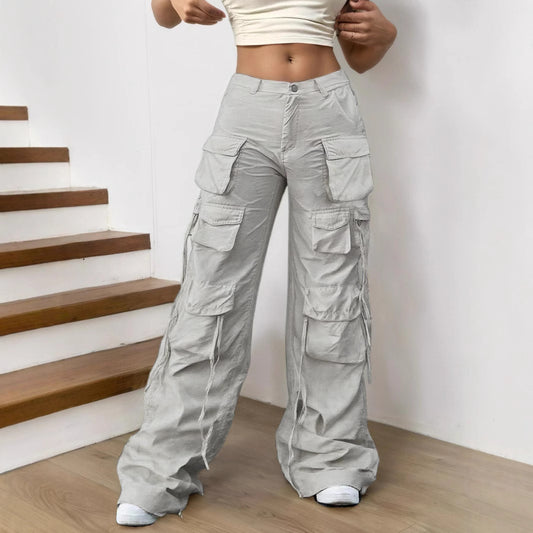High Street Wide-leg Casual Pants