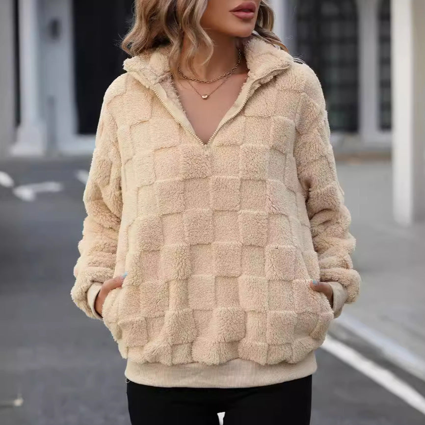 Plaid Plush Sweater