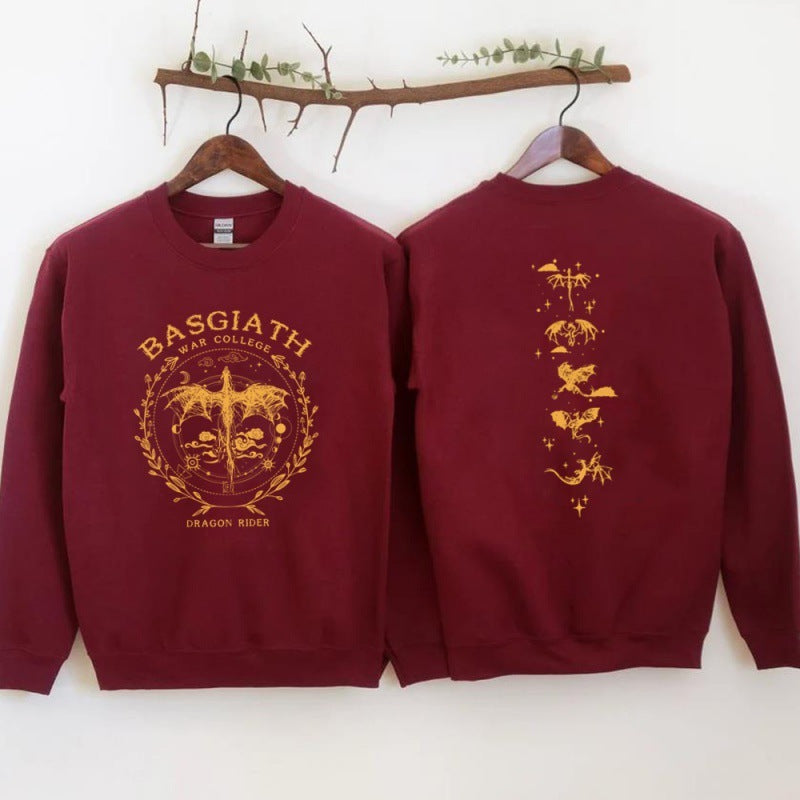 Gold Dragon Fourth Wing Sweatshirt Basgiath