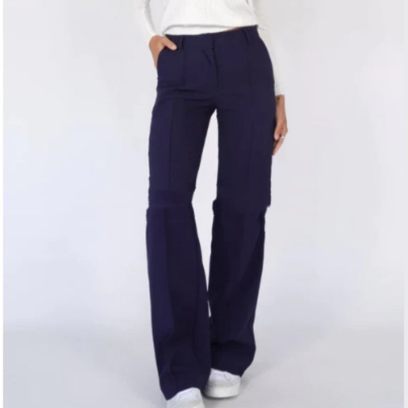 Women's Casual Stitching Straight-leg Pants