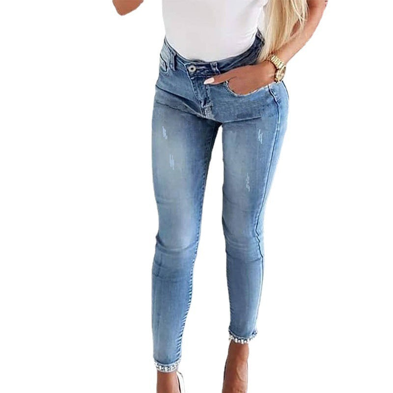 PearlBow Hem Jeans