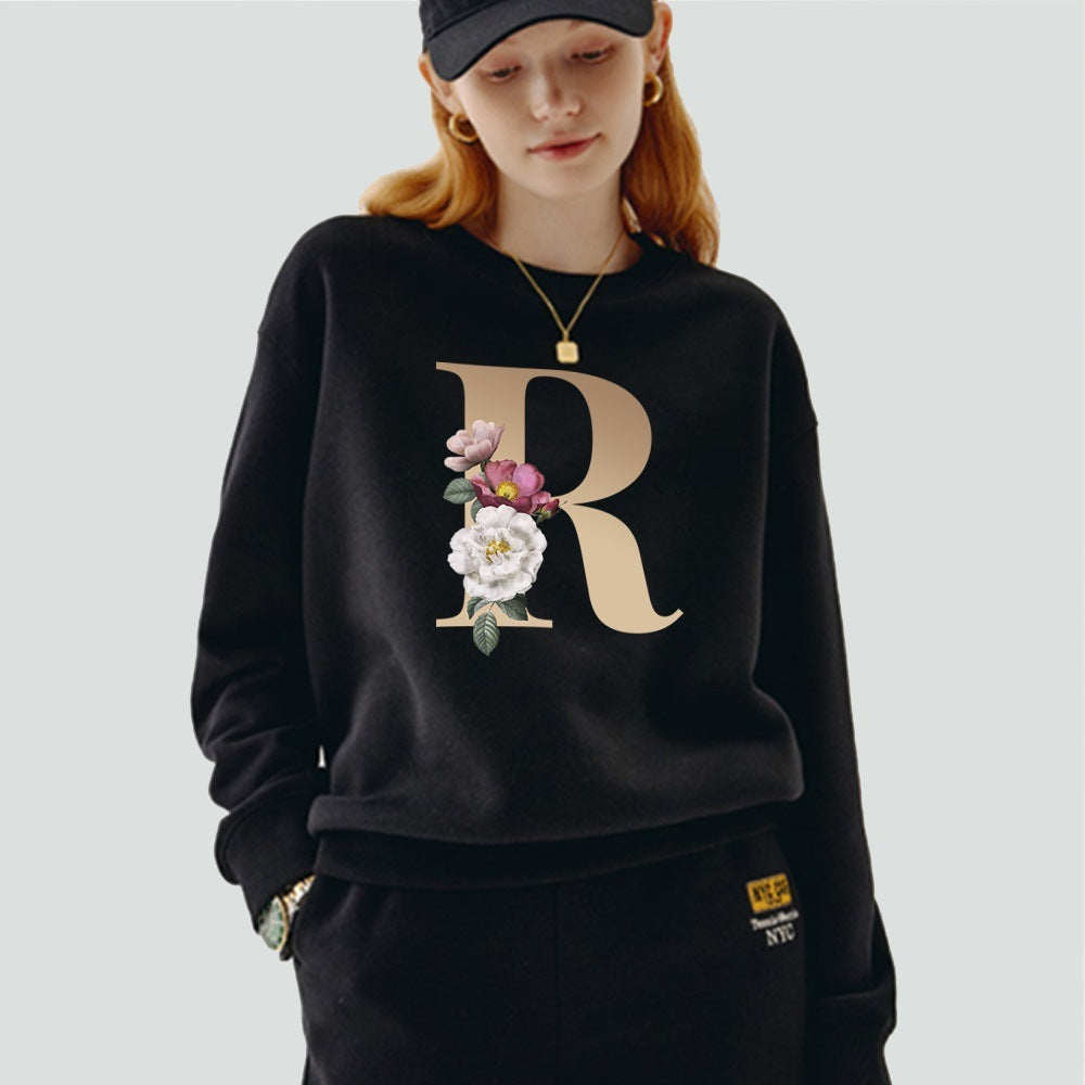 Black Pullover Initial Printed Series