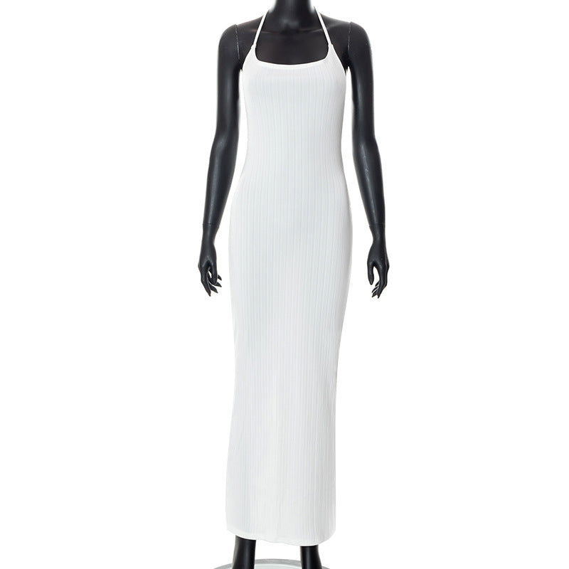 Pit Strip Slim Strap Long Dress