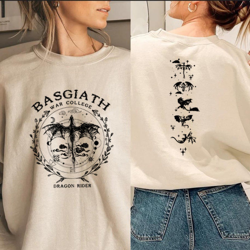 Gold Dragon Fourth Wing Sweatshirt Basgiath
