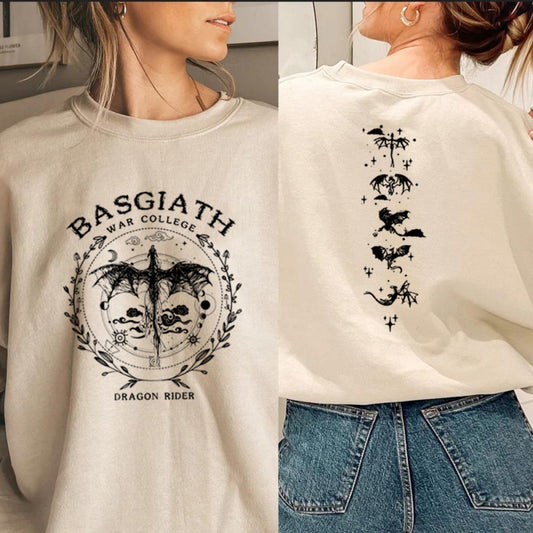 Gold Dragon Fourth Wing Sweatshirt Basgiath