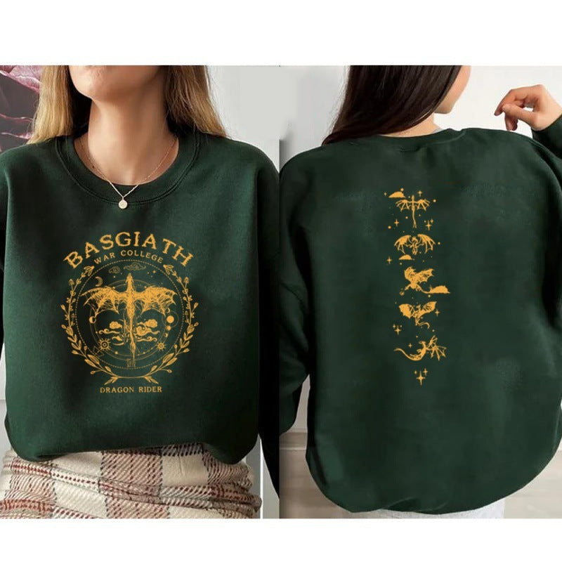 Gold Dragon Fourth Wing Sweatshirt Basgiath