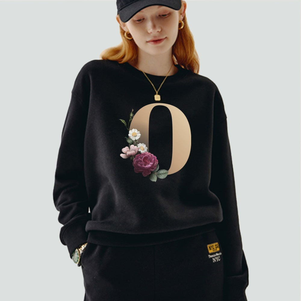 Black Pullover Initial Printed Series