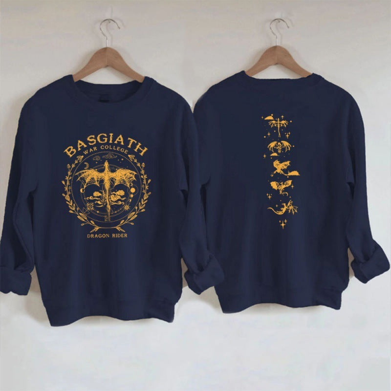 Gold Dragon Fourth Wing Sweatshirt Basgiath