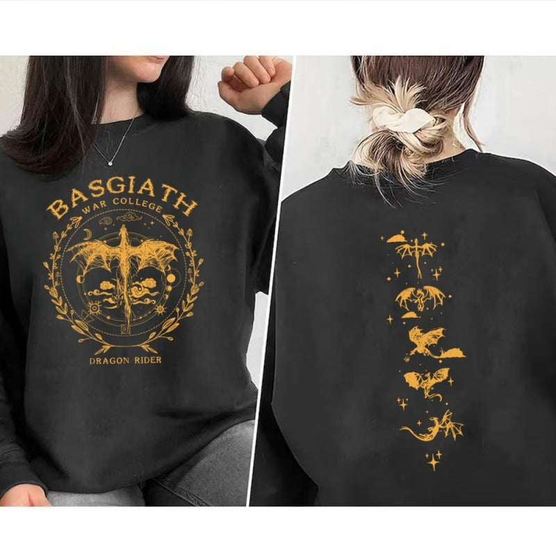 Gold Dragon Fourth Wing Sweatshirt Basgiath