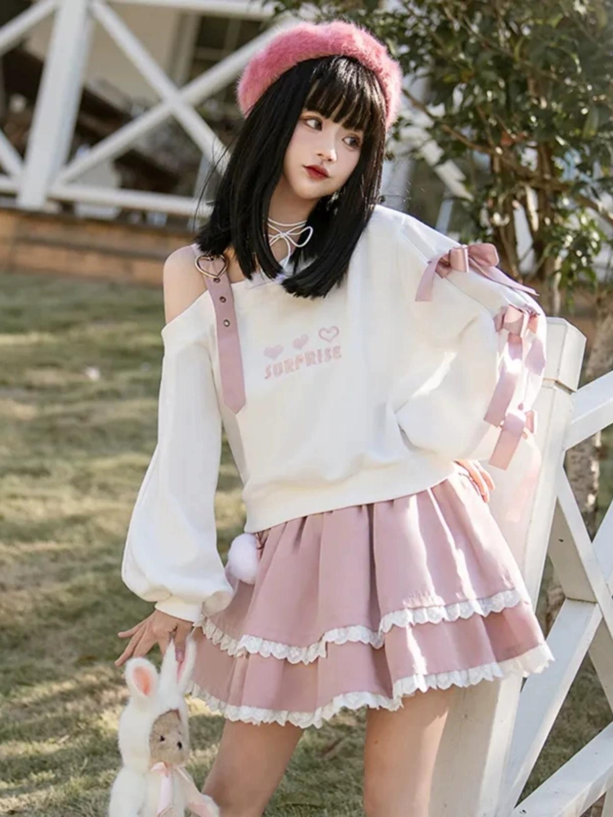Bowtie Off Shoulder Sweater