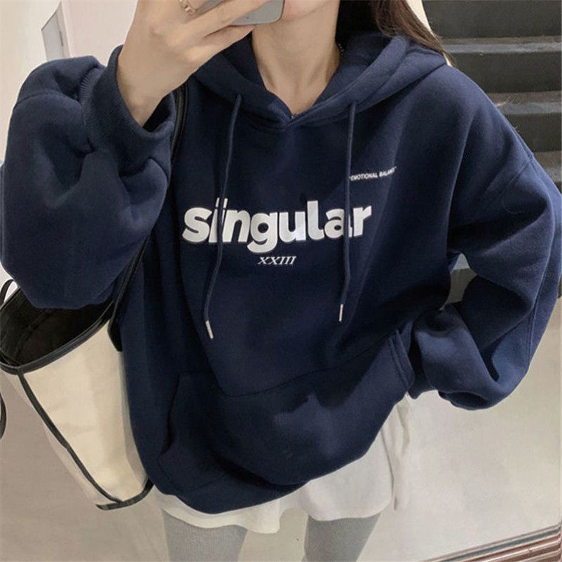 Women's Loose Hooded Sweater