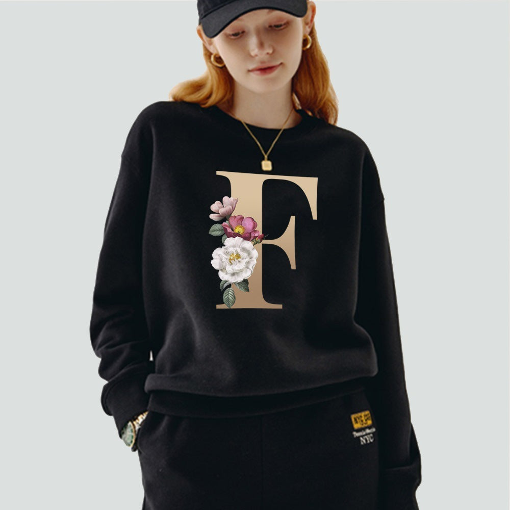 Black Pullover Initial Printed Series
