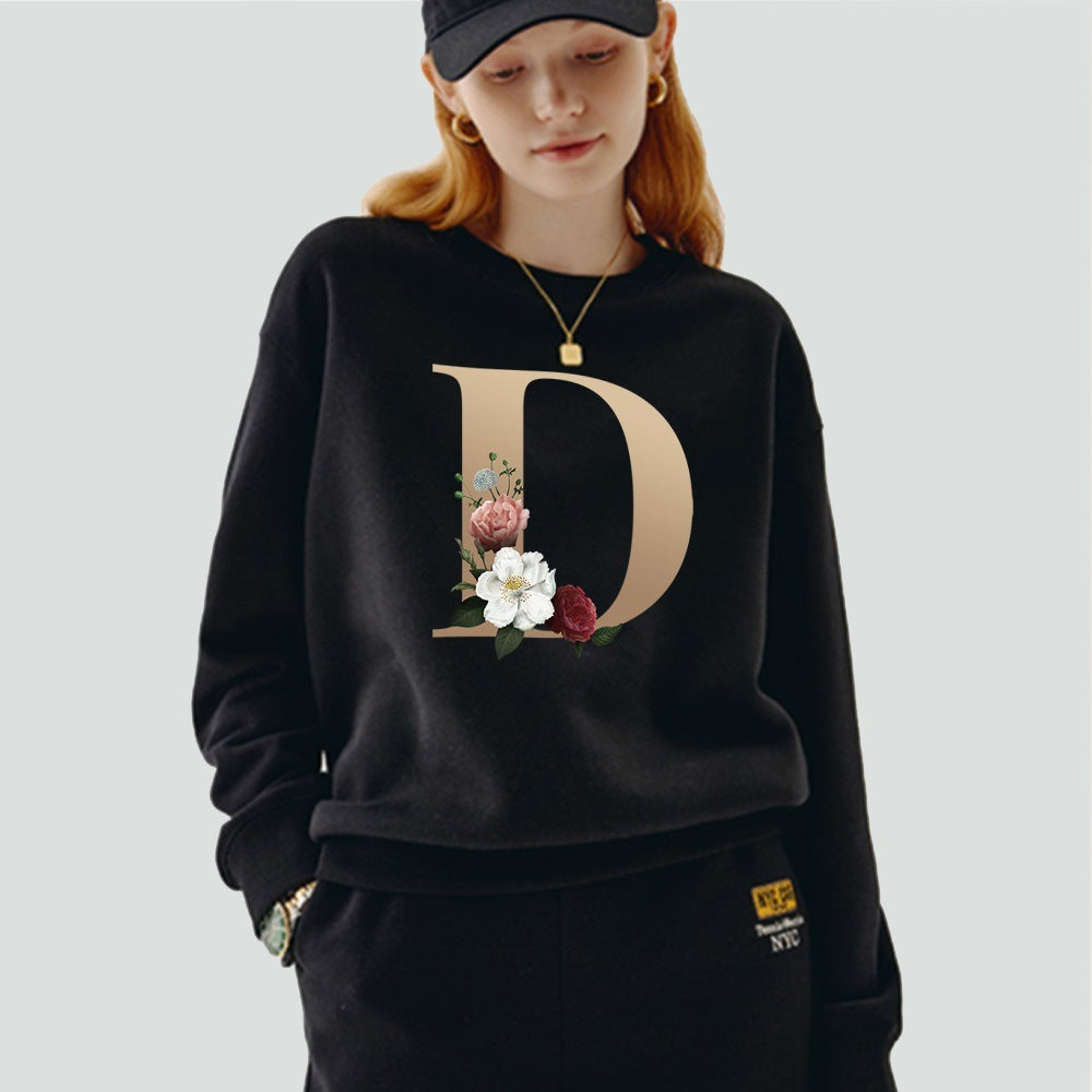 Black Pullover Initial Printed Series