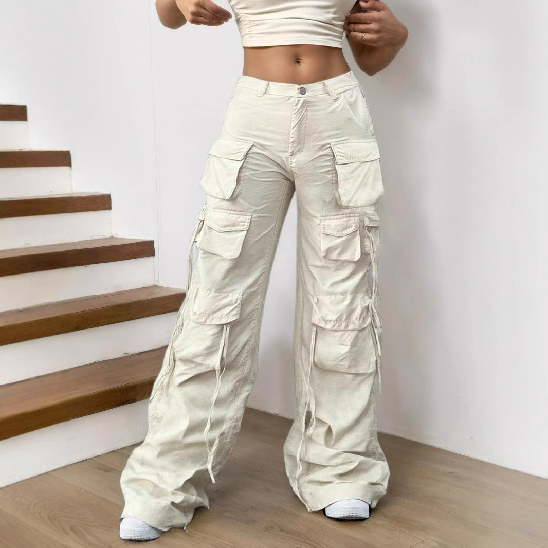 High Street Wide-leg Casual Pants