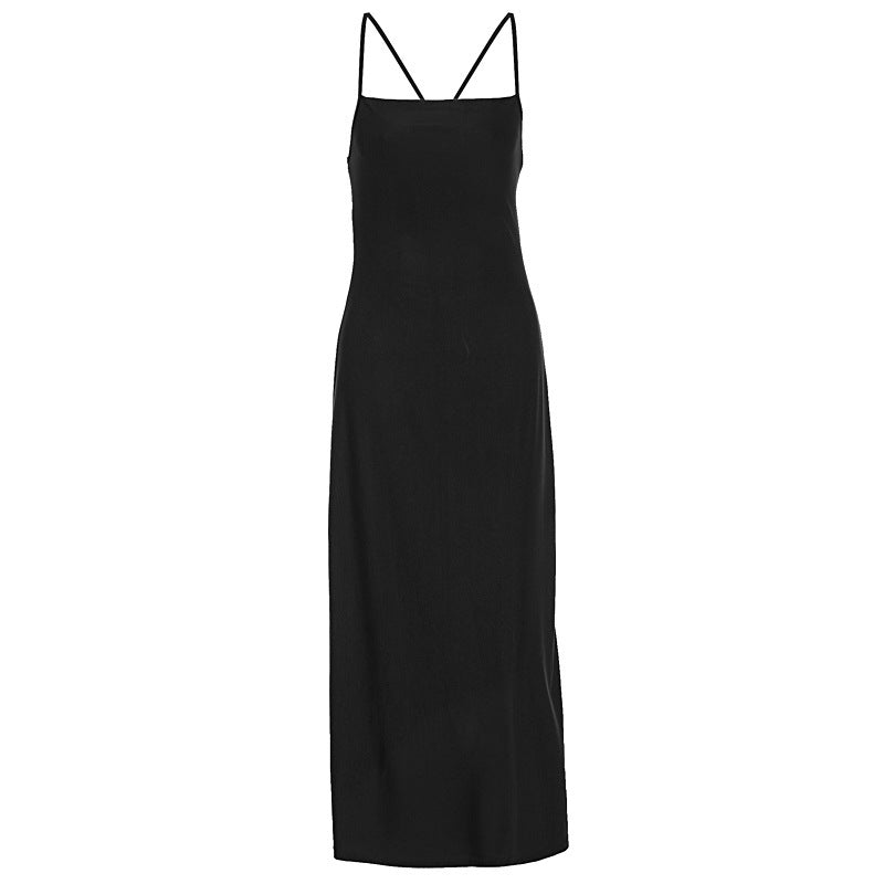 Lace-up Sleeveless Suspender Dress