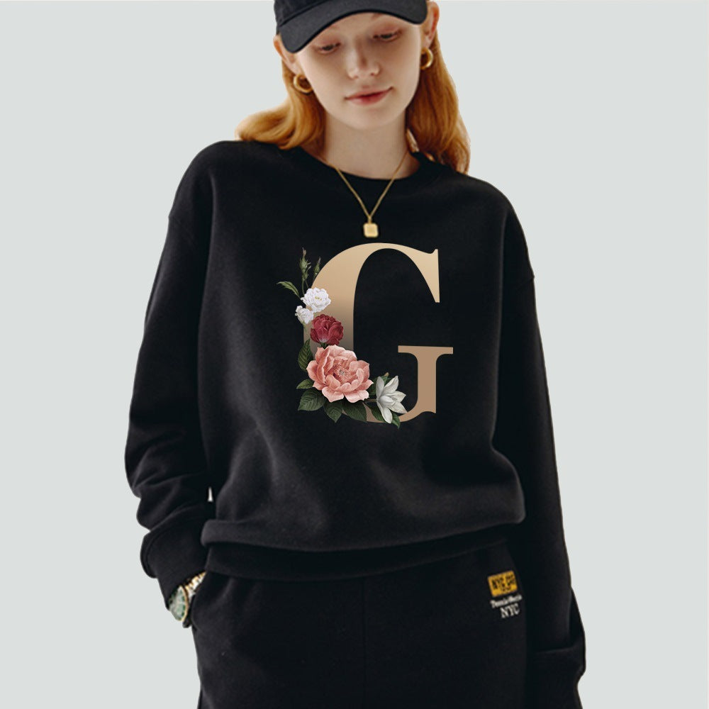 Black Pullover Initial Printed Series