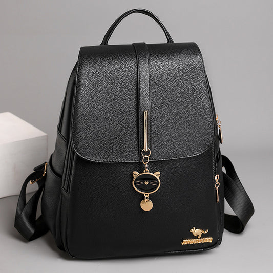 Sac à dos d'extérieur en cuir souple de grande capacité