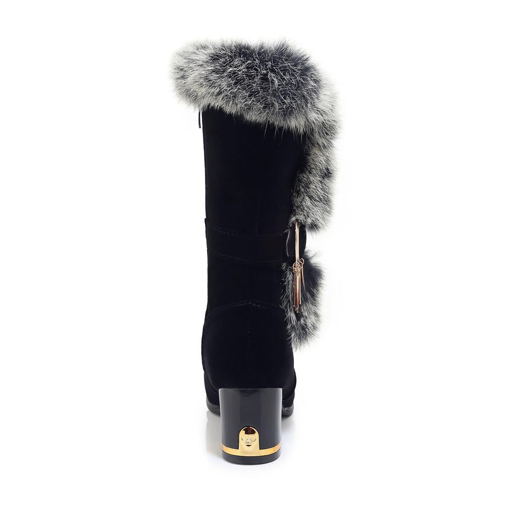 Winter Chunky Heel High Boots