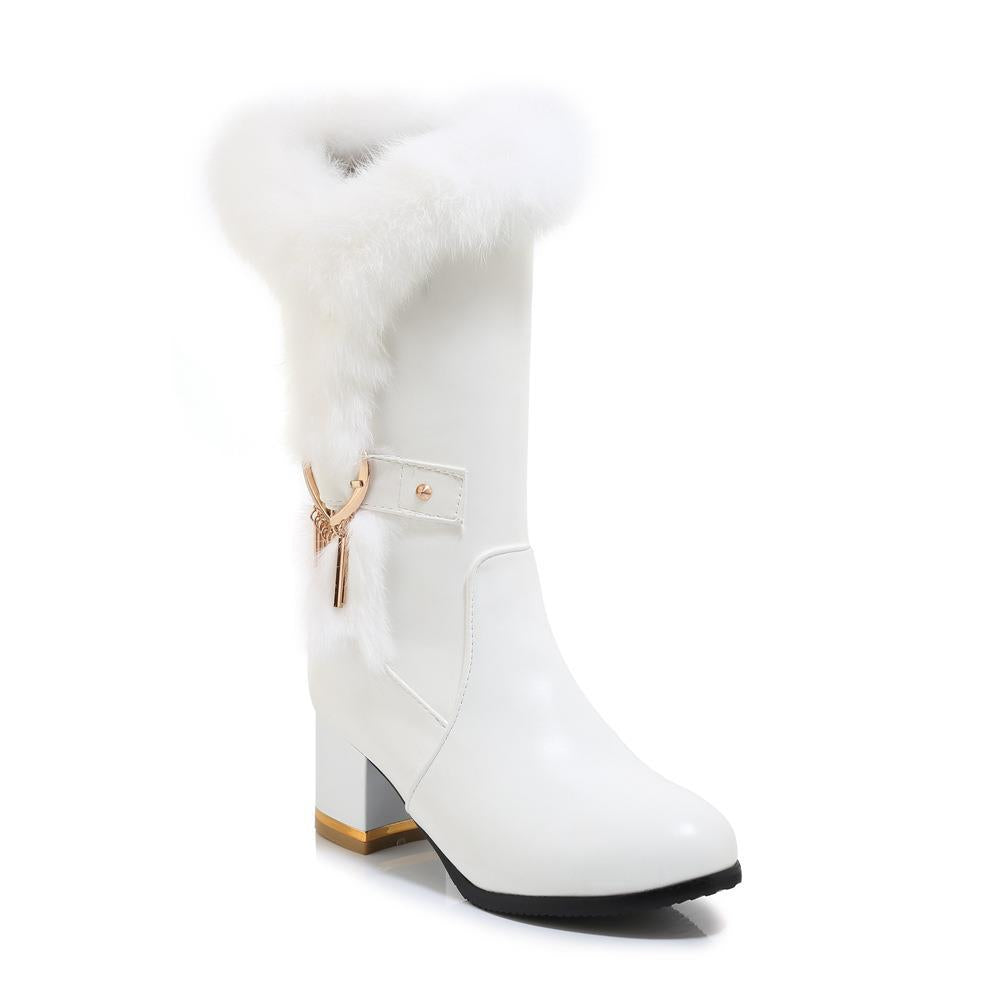 Winter Chunky Heel High Boots