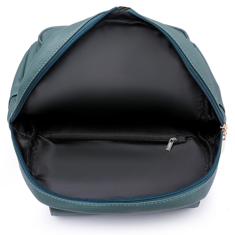 Outdoor Large Capacity Soft Leather Backpack