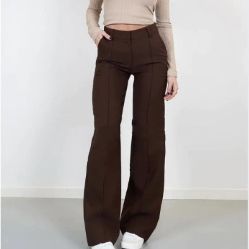 Women's Casual Stitching Straight-leg Pants