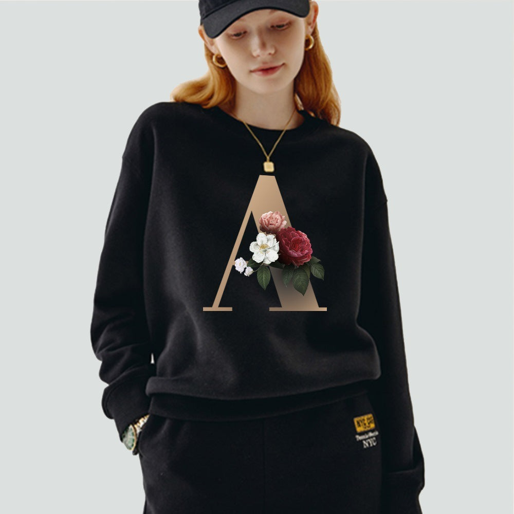 Black Pullover Initial Printed Series