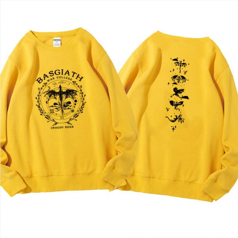 Gold Dragon Fourth Wing Sweatshirt Basgiath
