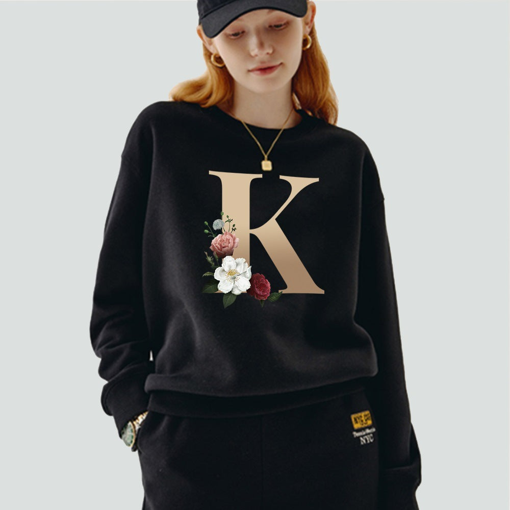 Black Pullover Initial Printed Series