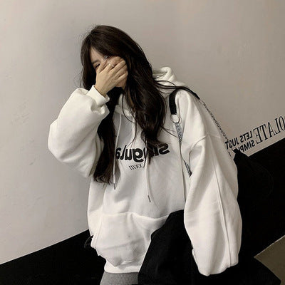 Women's Loose Hooded Sweater