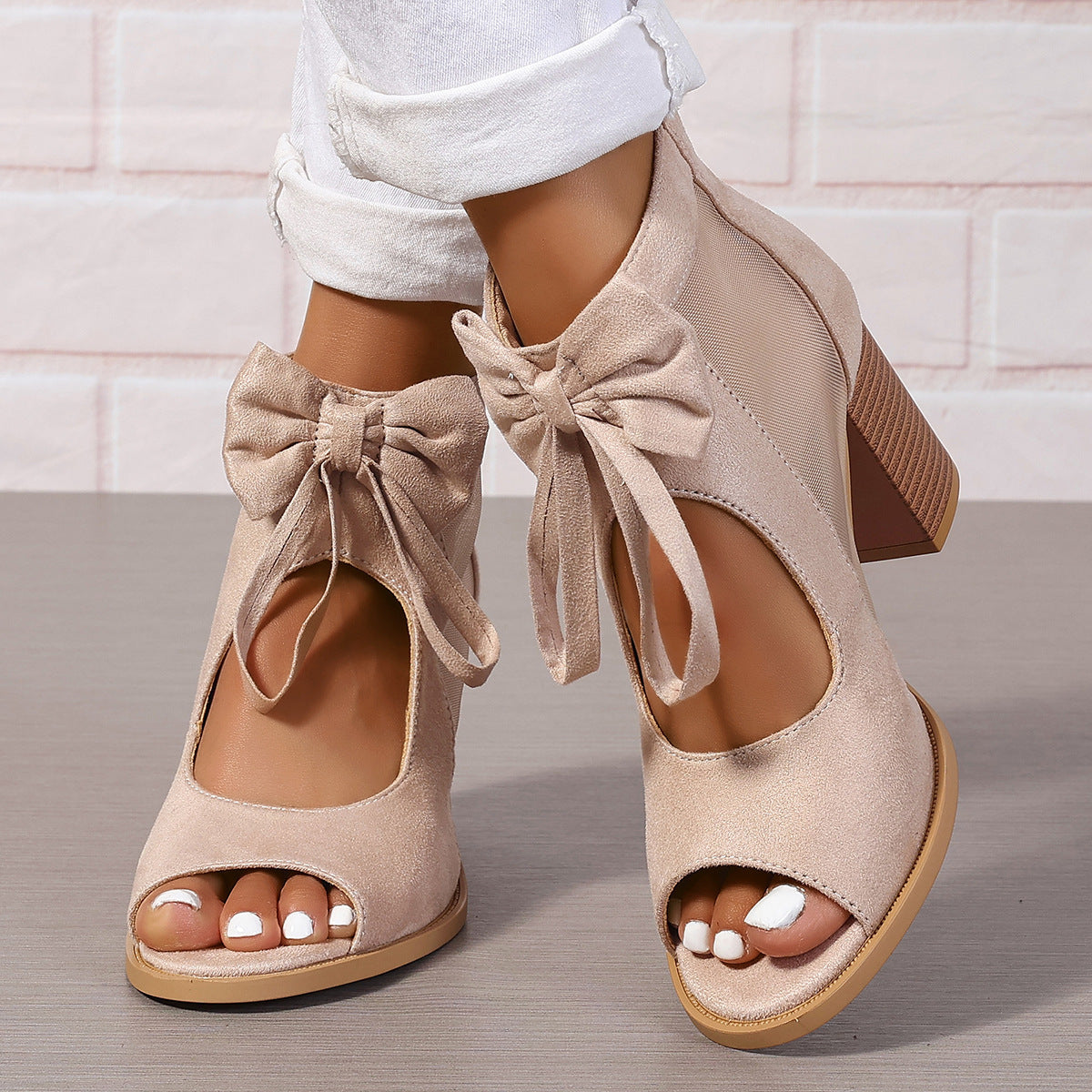 High Heels Women's Bow Sandals