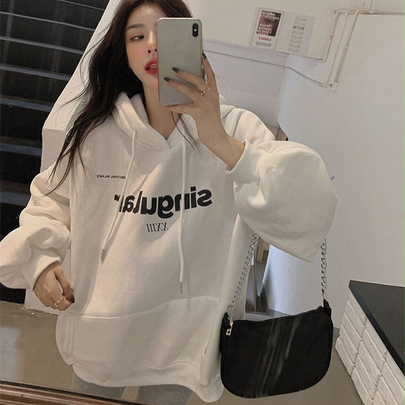 Women's Loose Hooded Sweater