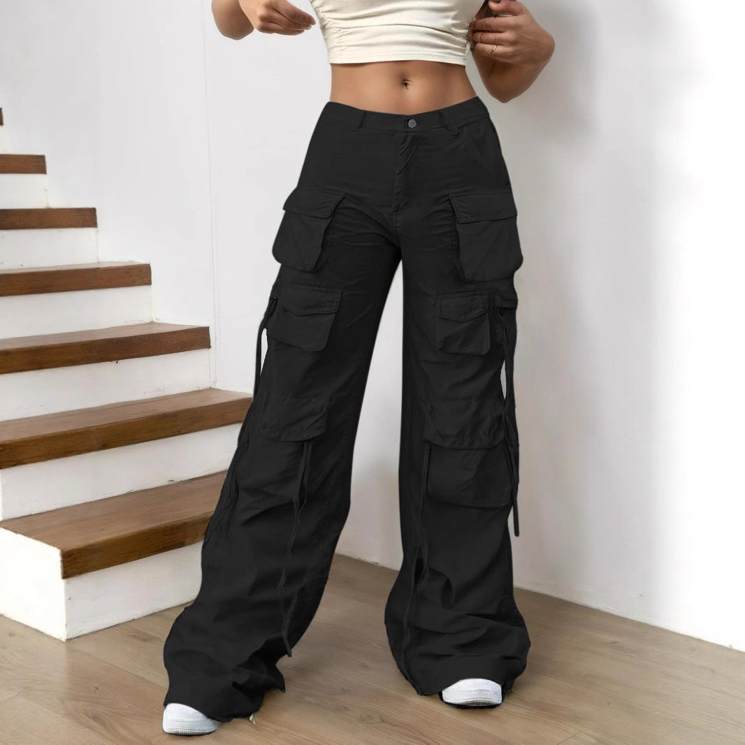 High Street Wide-leg Casual Pants
