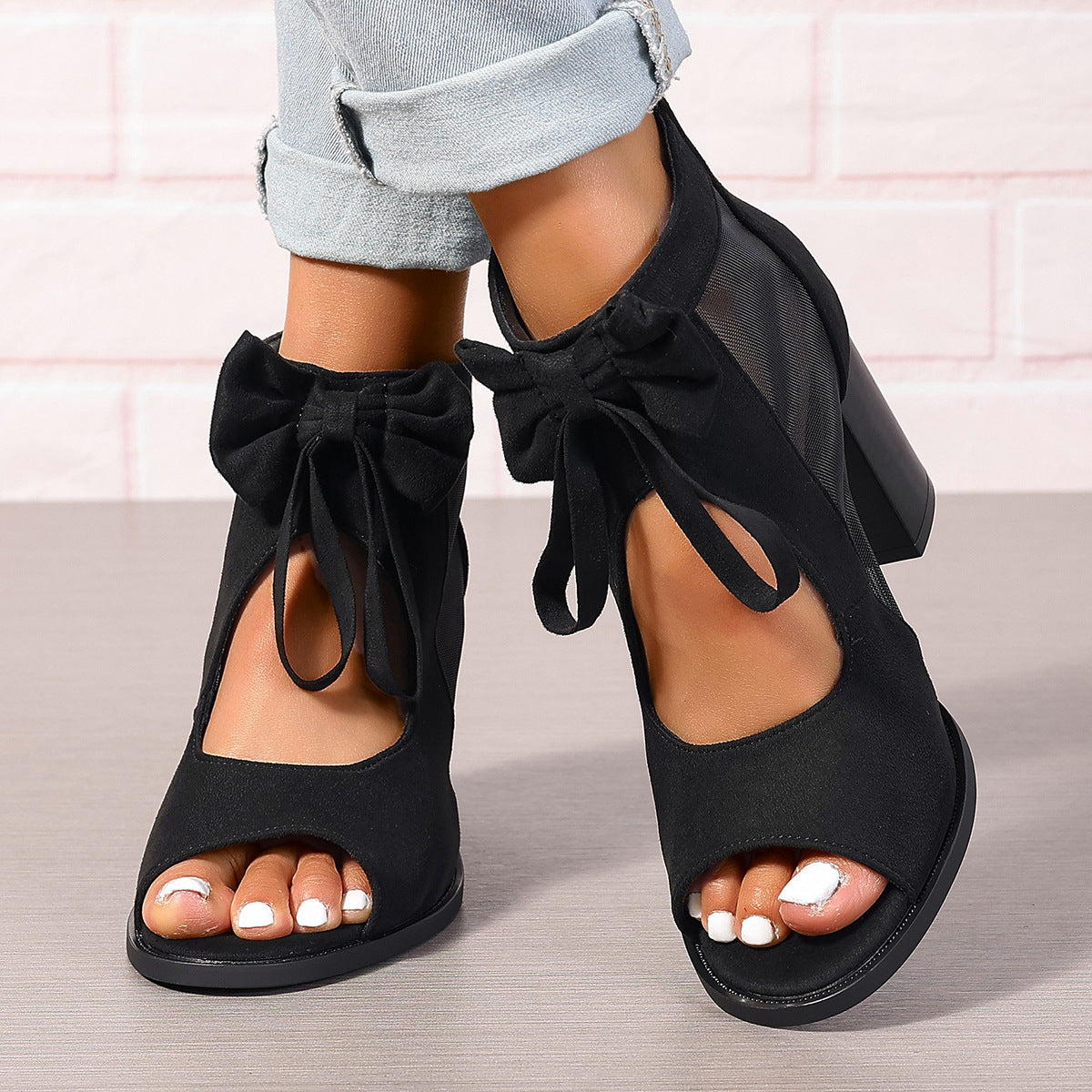 High Heels Women's Bow Sandals