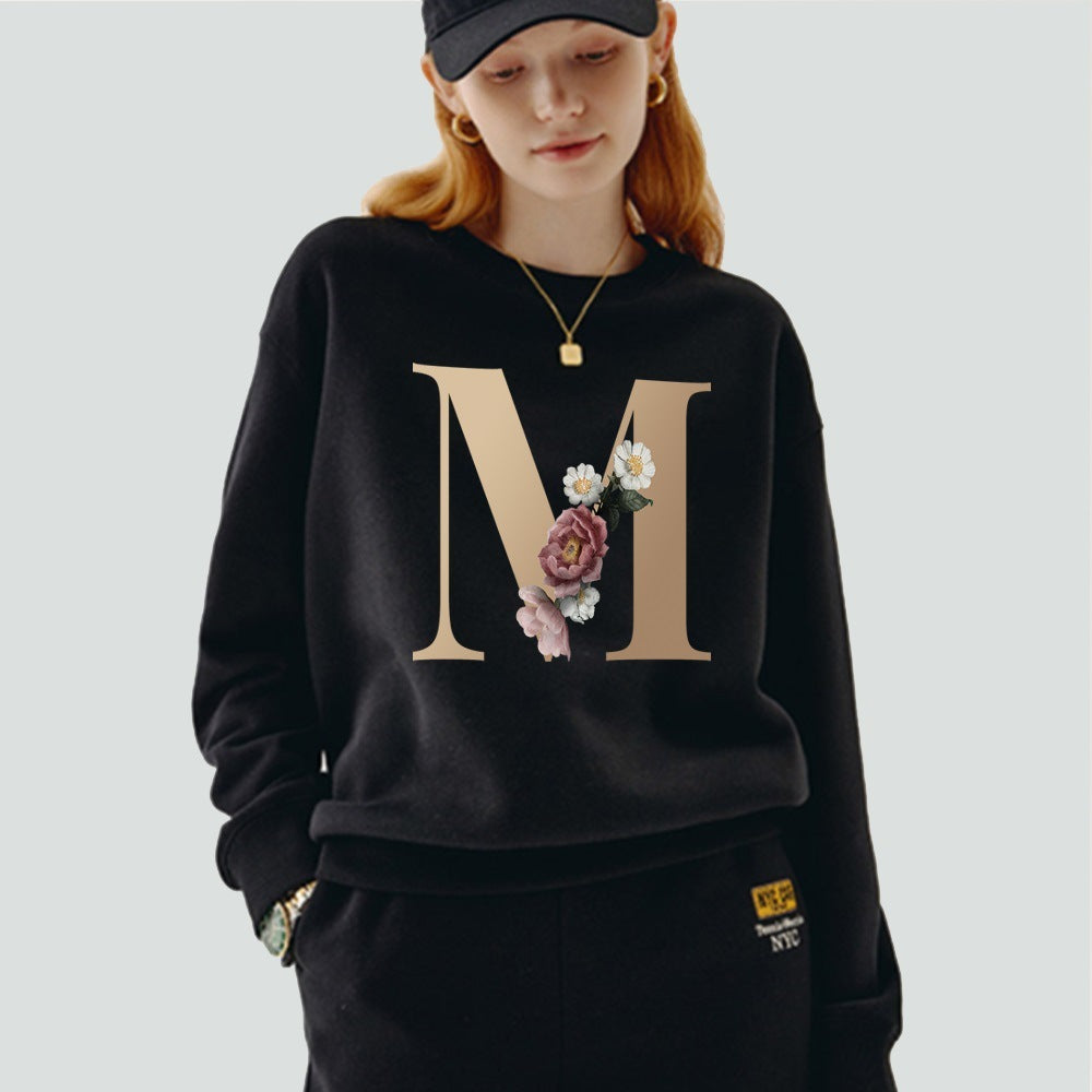 Black Pullover Initial Printed Series