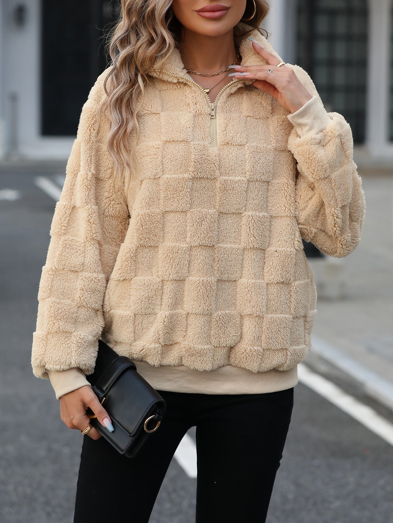 Plaid Plush Sweater