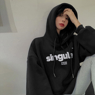 Women's Loose Hooded Sweater
