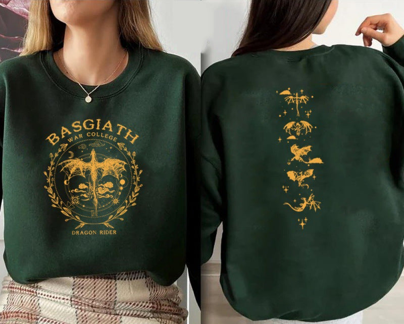 Gold Dragon Fourth Wing Sweatshirt Basgiath