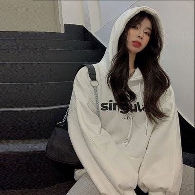 Women's Loose Hooded Sweater