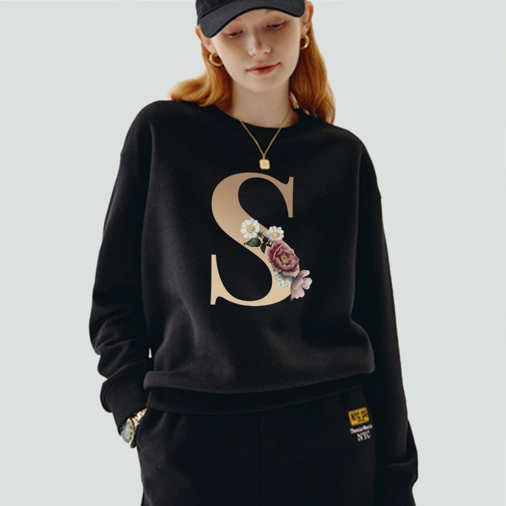 Black Pullover Initial Printed Series