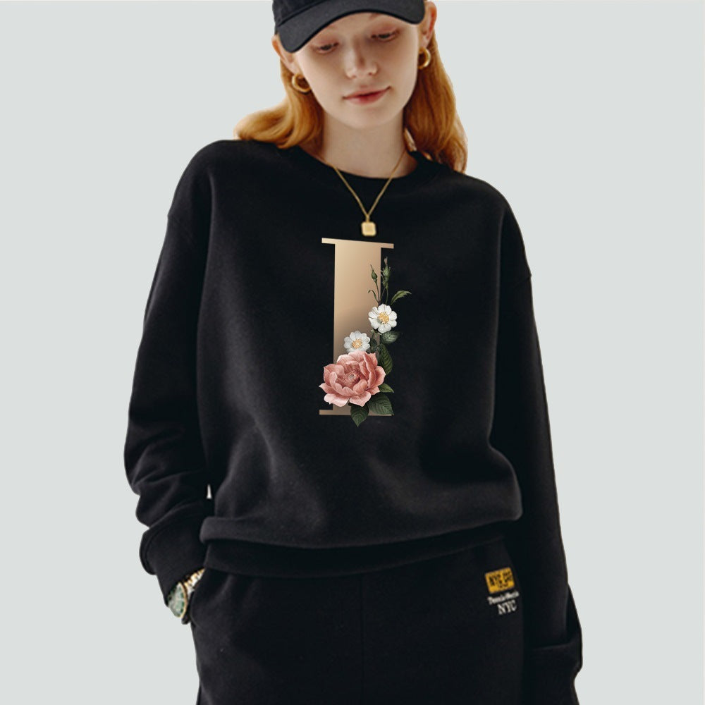 Black Pullover Initial Printed Series