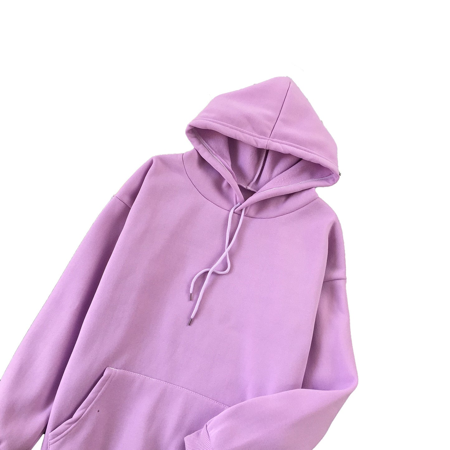 Long Sleeve Solid Color Hooded Sweater