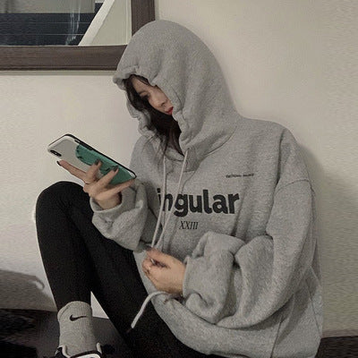 Women's Loose Hooded Sweater