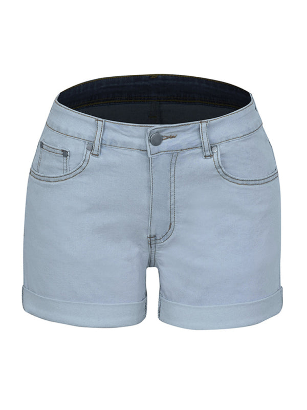 Short en jean pour femme, élégant, simple, très élastique